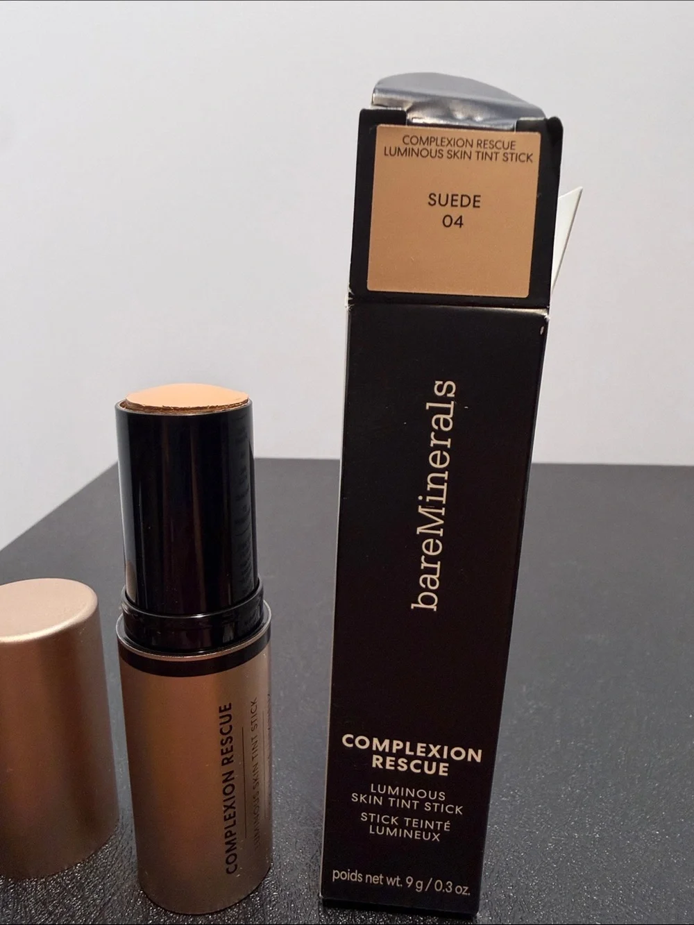 bareMinerals Complexion Rescue Luminous Skin Tint Stick — Suede 04 (Peach-Beige)